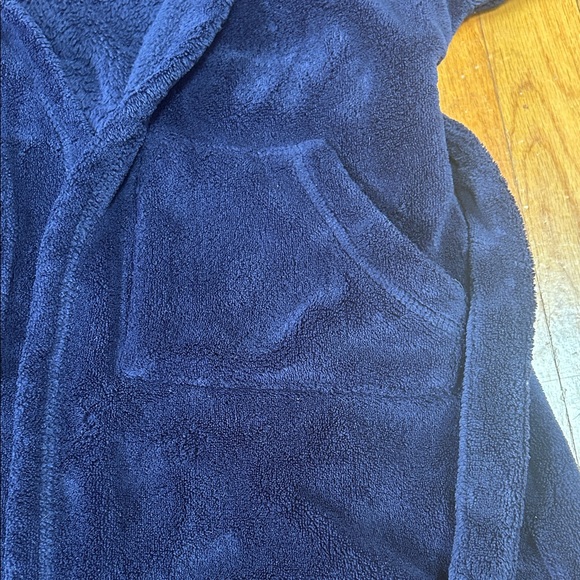 Cozy Navy Kids Robe - Picture 3 of 5